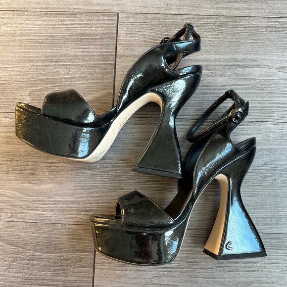 Circus by Sam Edelman Alisa Platform Sandal Black Chunky Size W7 - Picture 3 of 7